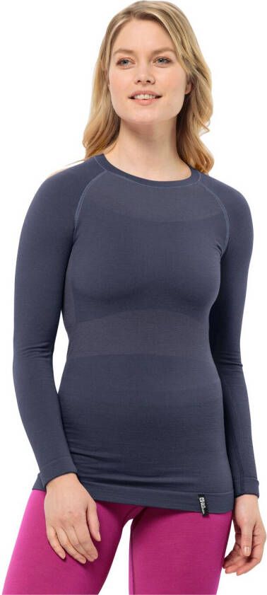 Jack Wolfskin Seamless Wool L S Women Functioneel shirt met lange mouwen merinos Dames XS graphite