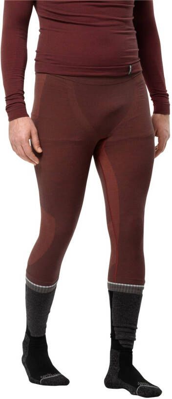Jack Wolfskin Seamless Wool Pants Men Functioneel ondergoed met merinoswol Heren XL red earth red earth