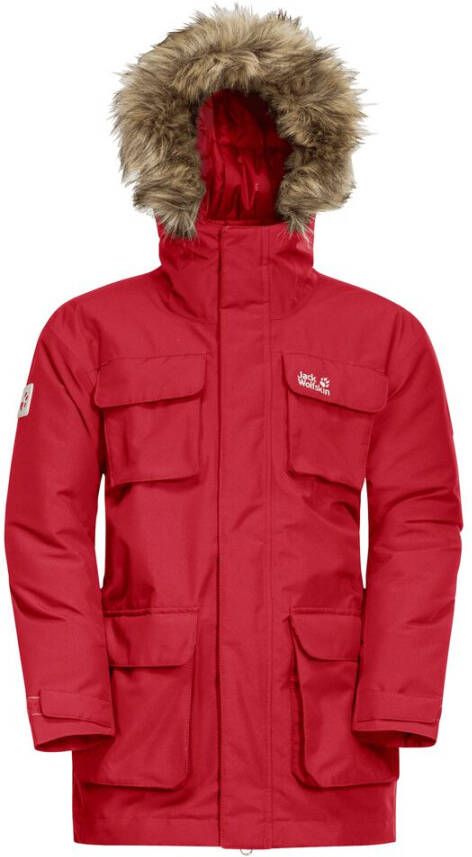 Jack Wolfskin Snow Explorer Jacket Kids Regenjas kinderen 92 rood red lacquer