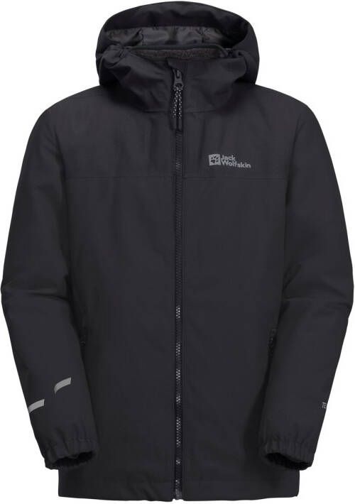 Jack Wolfskin Snowcurl 3in1 Jacket Kids 3in1 jack Kinderen 164 zwart black