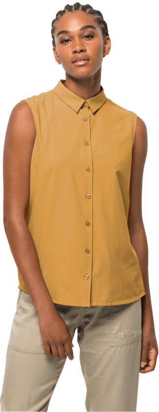 Jack Wolfskin Sonora Sleeveless Shirt Women Mouwloze wandelblouse Dames XS bruin honey yellow