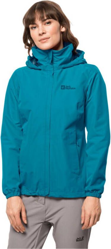 Jack Wolfskin Stormy Point 2L Jacket Women Regenjack Dames XL freshwater blue freshwater blue