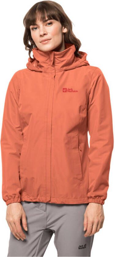 Jack Wolfskin Stormy Point 2L Jacket Women Regenjack Dames XXL guave