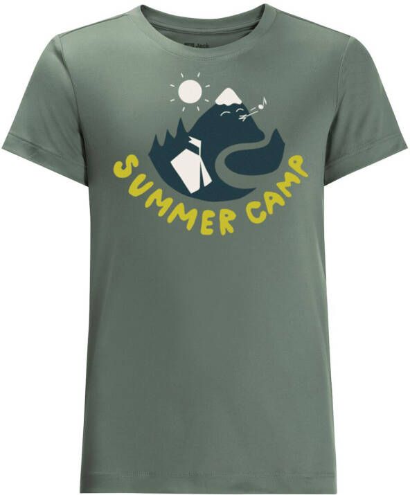 Jack Wolfskin Summer Camp T-Shirt Kids Functioneel shirt Kinderen 104 hedge green hedge green