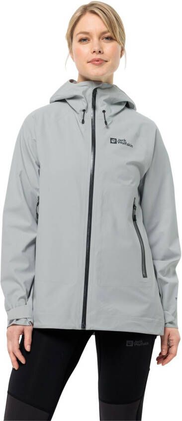 Jack Wolfskin Tapeless 2.0 Jacket Women Innovatief regenjack Dames L grijs silver grey