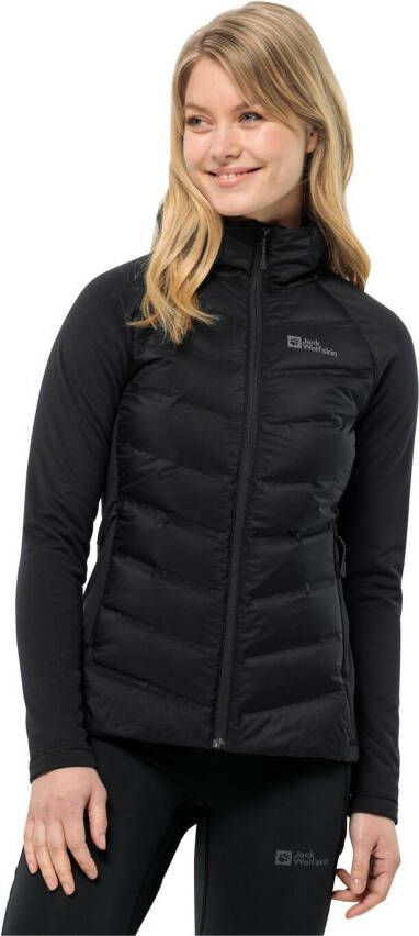 Jack Wolfskin Fleecejack TASMAN DOWN HYBRID W verwarmende hybride capuchonjack voor elk pad