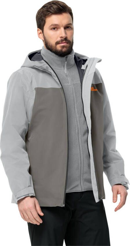 Jack Wolfskin Taubenberg 3in1 Jacket Men 3 in 1 Jacke Herren XXL smokey grey smokey grey