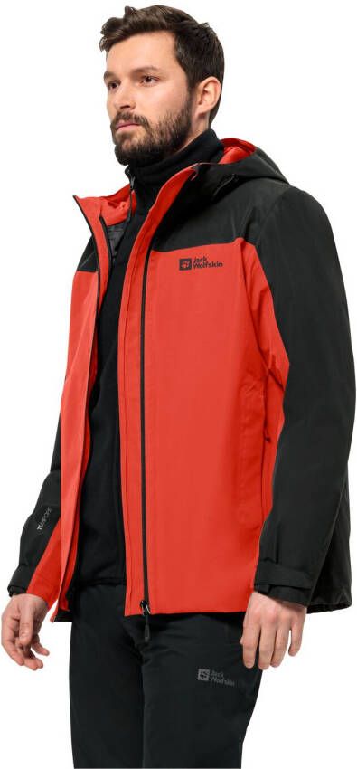 Jack Wolfskin Taubenberg 3in1 Jacket Men 3in1 jack Heren XL rood strong red