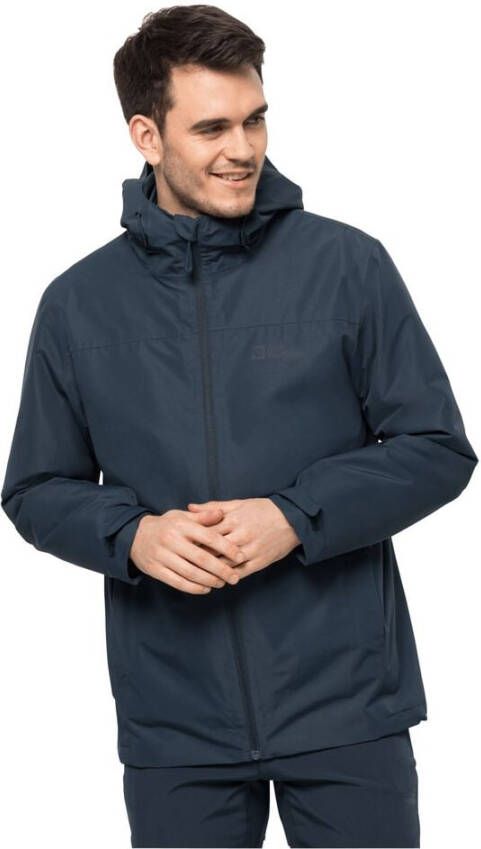 Jack Wolfskin Functioneel 3-in-1-jack TAUBENBERG 3IN1 JKT M met waterafstotende ritsen waterdicht ademend