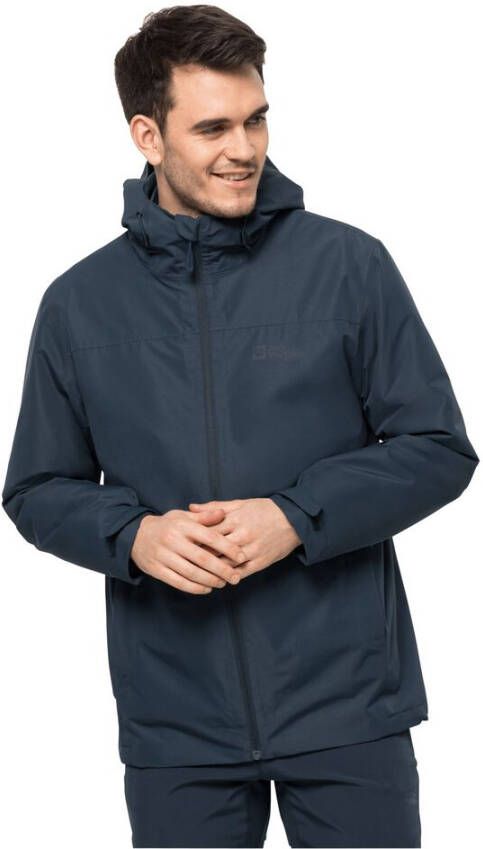 Jack Wolfskin Functioneel 3-in-1-jack TAUBENBERG 3IN1 JKT M met waterafstotende ritsen waterdicht ademend