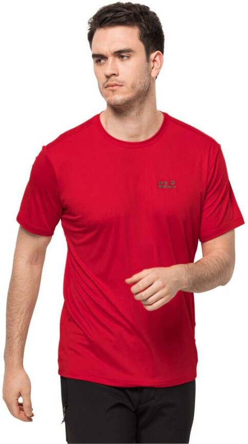 Jack Wolfskin Tech T-Shirt Men Functioneel shirt Heren S adrenaline red adrenaline red