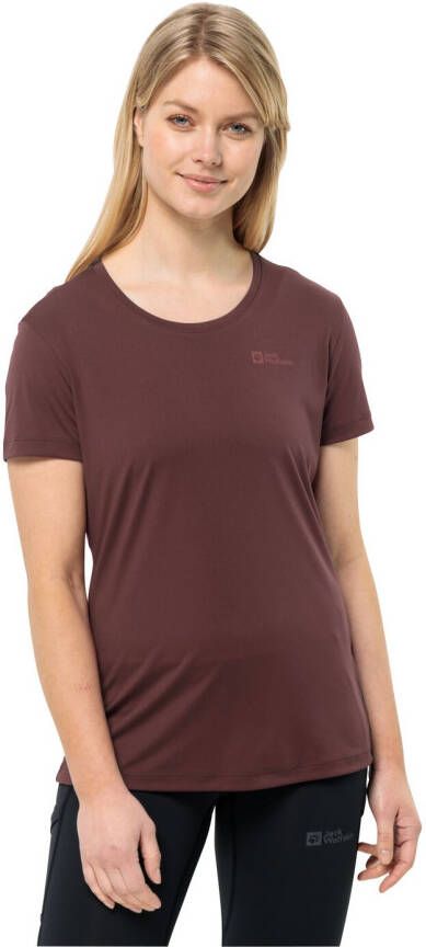 Jack Wolfskin Tech T-Shirt Women Functioneel shirt Dames M dark maroon dark maroon