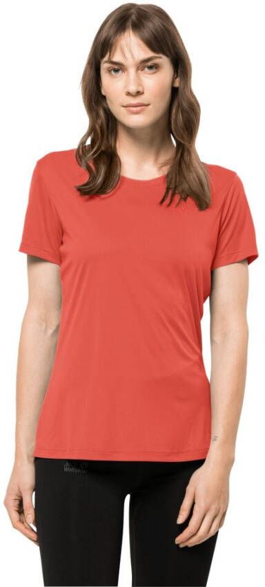 Jack Wolfskin Tech T-Shirt Women Functioneel shirt Dames XL red hot coral