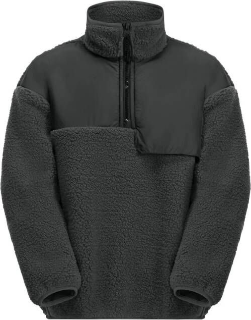 Jack Wolfskin Teen Halfzip Fleece Youth Fleece trui Tieners 140 zwart granite black