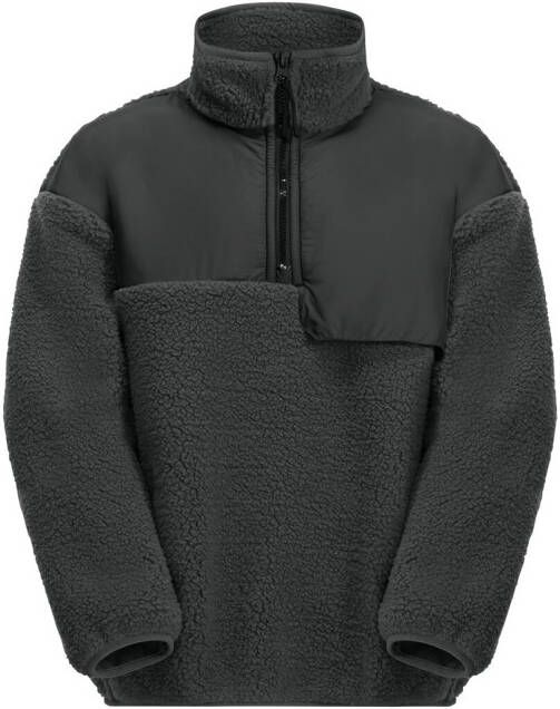 Jack Wolfskin Teen Halfzip Fleece Youth Fleece trui Tieners 164 zwart granite black