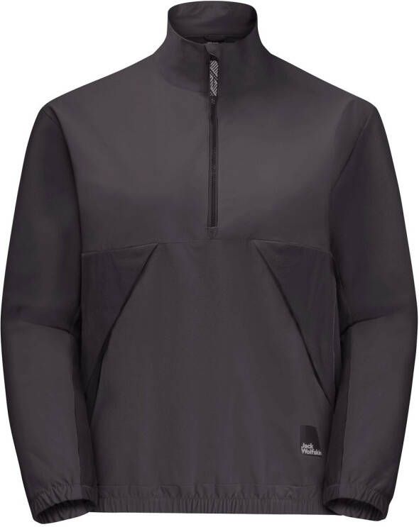 Jack Wolfskin Teen Halfzip Youth Softshelljack tieners 128 granite black granite black
