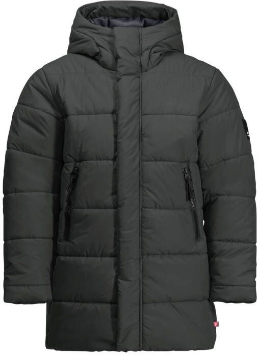 Jack Wolfskin Teen Ins Long Jacket Youth Winterjack tieners 128 granite black granite black