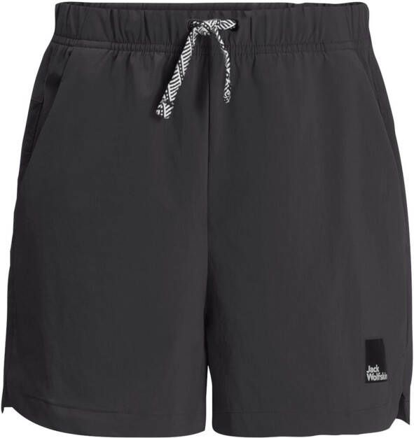 Jack Wolfskin Teen Shorts Boys Korte broek tieners 152 zwart granite black