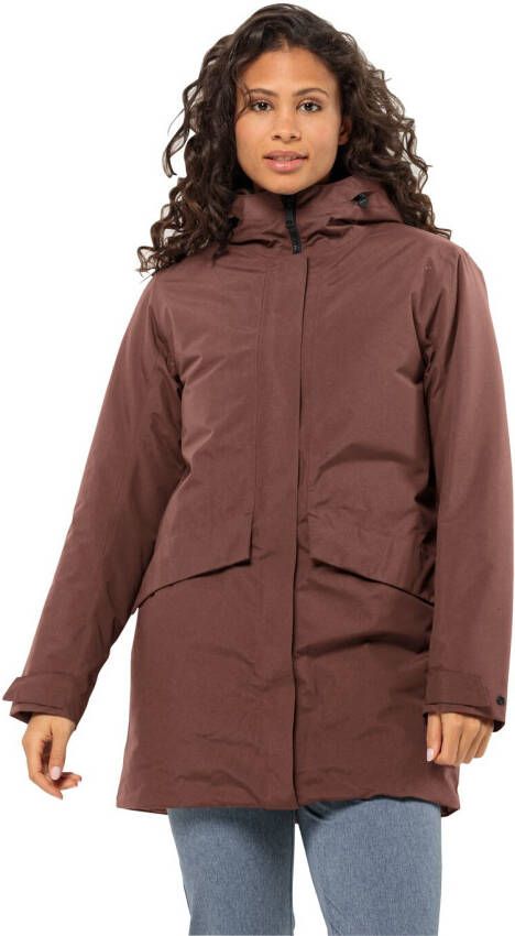 Jack Wolfskin Tempelhof Coat Women Waterdichte winterjas Dames S wild ginger wild ginger