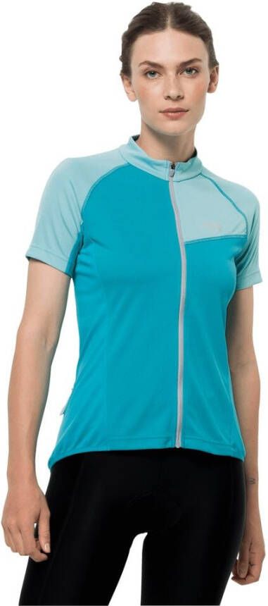 Jack Wolfskin Tourer Fullzip T-Shirt Women Fietstricot Dames L blauw dark aqua