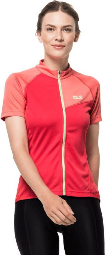 Jack Wolfskin Tourer Fullzip T-Shirt Women Fietstricot Dames XL tulip red tulip red