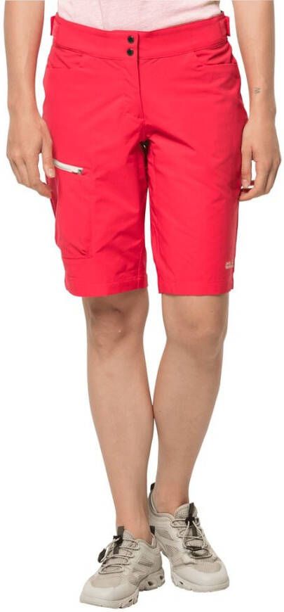 Jack Wolfskin Tourer Shorts Women Softshell-fietsshort Dames 36 rood tulip red