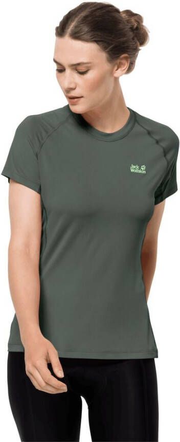 Jack Wolfskin Tourer Vent Support System T-Shirt Women Fietstricot Dames XL groen hedge green