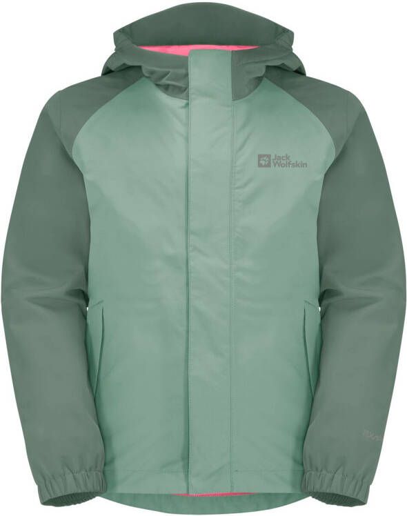 Jack Wolfskin Tucan Jacket Kids Regenjack Kinderen 92 groen granite green