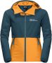 Jack Wolfskin Turbulence Softshelljack 104 bruin orange pop - Thumbnail 1