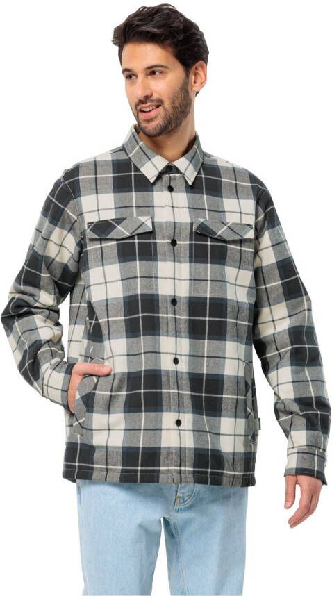Jack Wolfskin VAN View Shirt Men Flanellen overhemd Heren L cotton white 41 cotton white 41