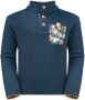 Jack Wolfskin Villi Button Fleece Kids Fleece trui Kinderen 104 dark sea dark sea - Thumbnail 1