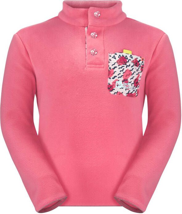 Jack Wolfskin Villi Button Fleece Kids Fleece trui Kinderen 92 pink lemonade pink lemonade