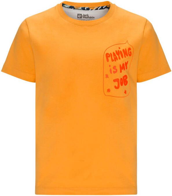Jack Wolfskin Villi T-Shirt Kids Duurzaam T-shirt Kinderen 116 bruin orange pop