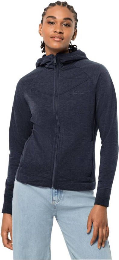 Jack Wolfskin Waldsee Hooded Jacket Women Fleece jack Dames XXL blue night blue