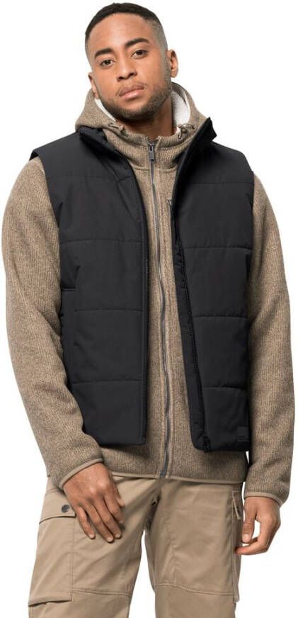 Jack Wolfskin White Frost Vest Men Outdoor-bodywarmer Heren M zwart black