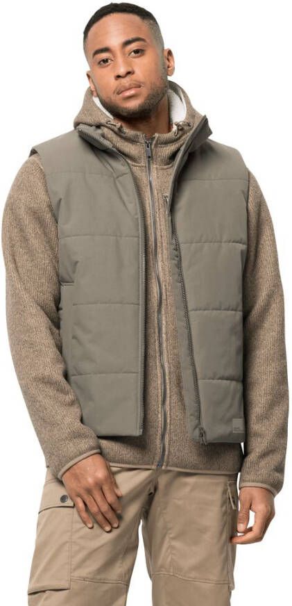 Jack Wolfskin White Frost Vest Men Outdoor-bodywarmer Heren XL groen dusty olive