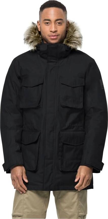 Jack Wolfskin Winterfrost Down Parka Men Waterdichte donsjas Heren S black