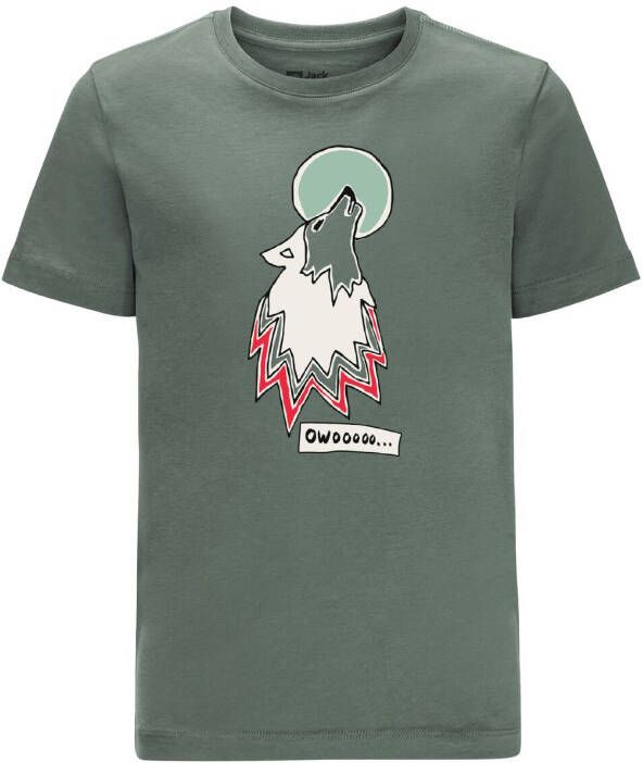 Jack Wolfskin Wolf & VAN T-Shirt Duurzaam T-shirt Kinderen 104 hedge green hedge green