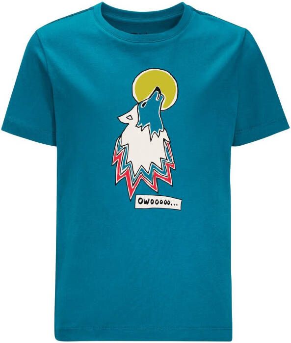 Jack Wolfskin Wolf & VAN T-Shirt Duurzaam T-shirt Kinderen 116 everest blue everest blue