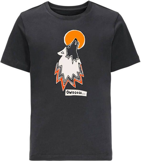 Jack Wolfskin Wolf & VAN T-Shirt Duurzaam T-shirt Kinderen 116 phantom