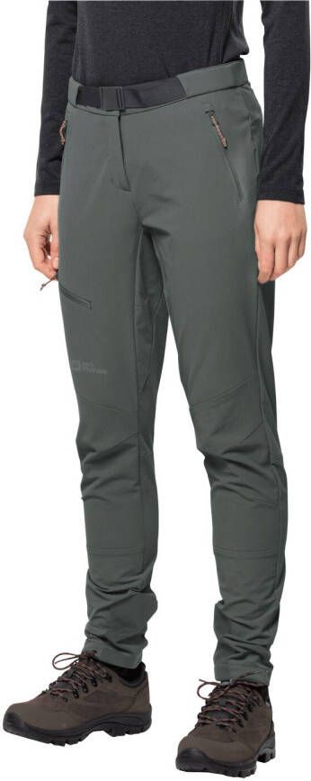 Jack Wolfskin Ziegspitz Pants Women Trekking-softshellbroek Dames 34 grijs slate green