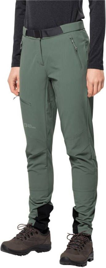 Jack Wolfskin Ziegspitz Pants Women Softshell-wandelbroek Dames 34 groen hedge green