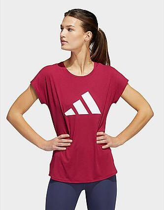 Adidas 3-Stripes Training T-shirt Legacy Burgundy White- Dames