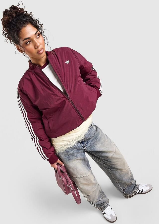 Adidas 3-Stripes Bomber Jacket Rood- Dames Rood