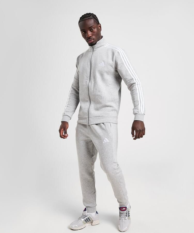 Adidas Fleece 3-Stripes Tracksuit Grijs- Heren Grijs