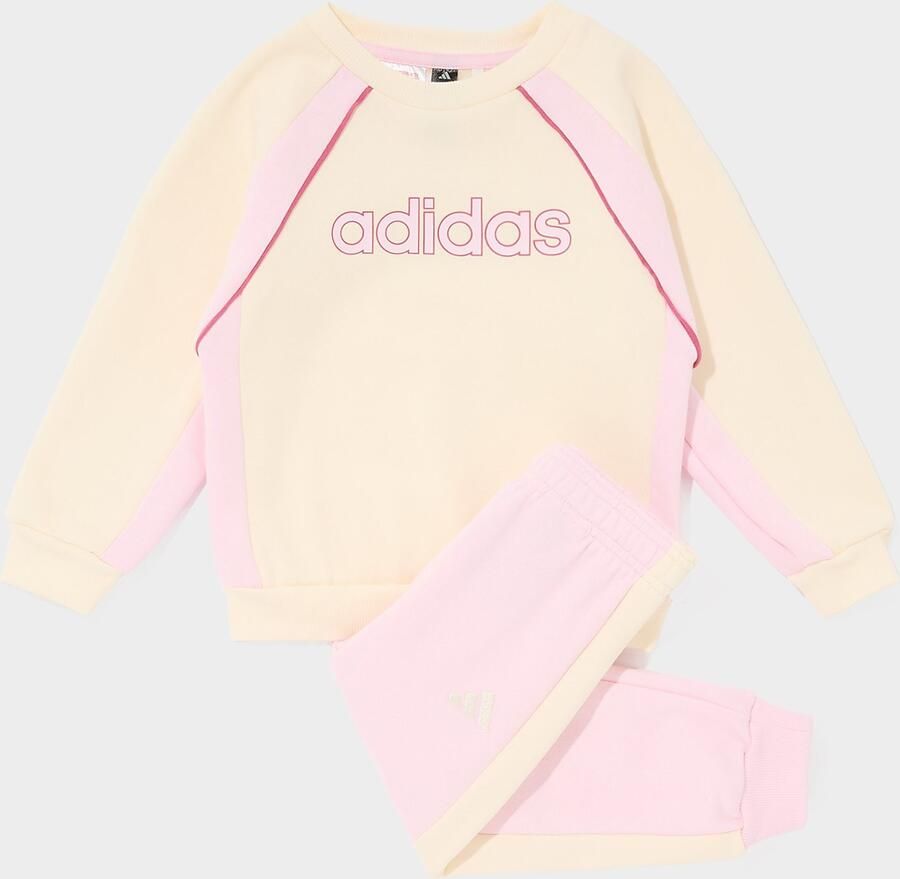 Adidas Linear Colour Block Crew Tracksuit Infant Geel Kind Geel
