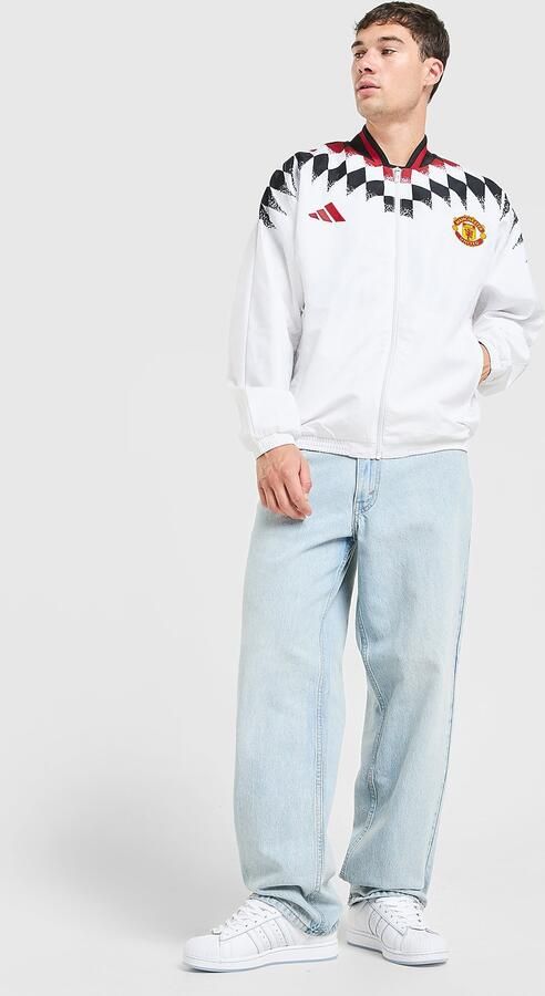 Adidas Manchester United FC Stadium Track Top Wit- Heren Wit