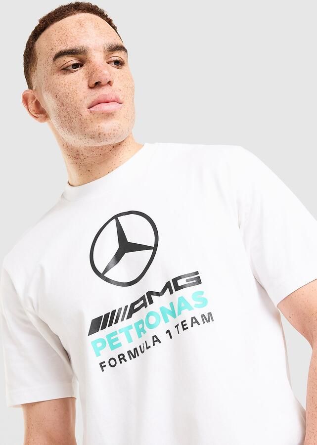 Adidas Mercedes Amg Petronas F1 Dna Graphic T-shirt Wit- Heren Wit