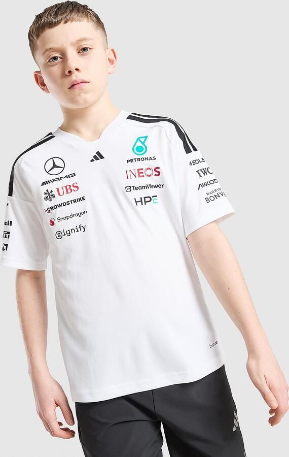 Adidas Mercedes Amg Petronas F1 Driver Shirt Jnr Wit
