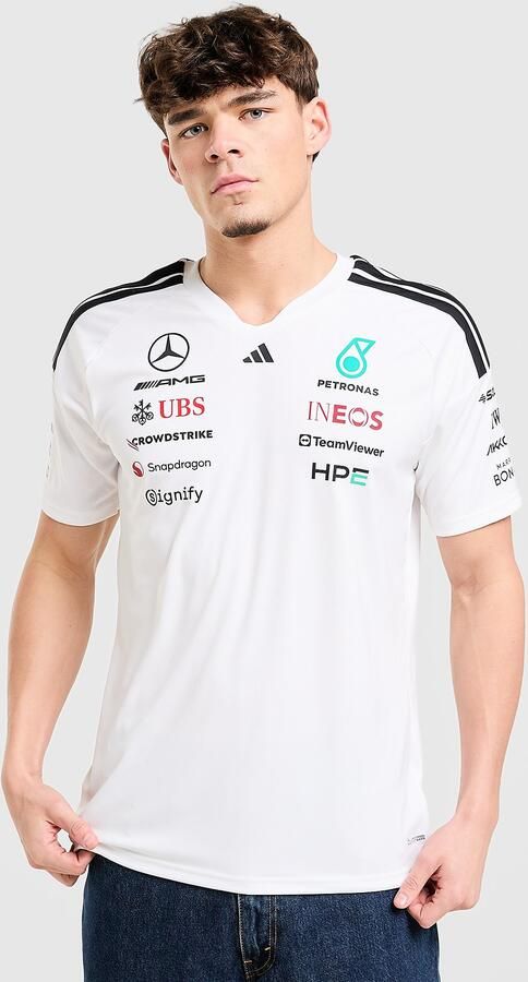 Adidas Mercedes Amg Petronas F1 Driver Shirt Wit- Heren Wit